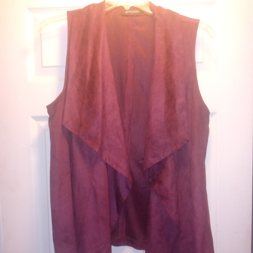 Xxl burgundy suede vest